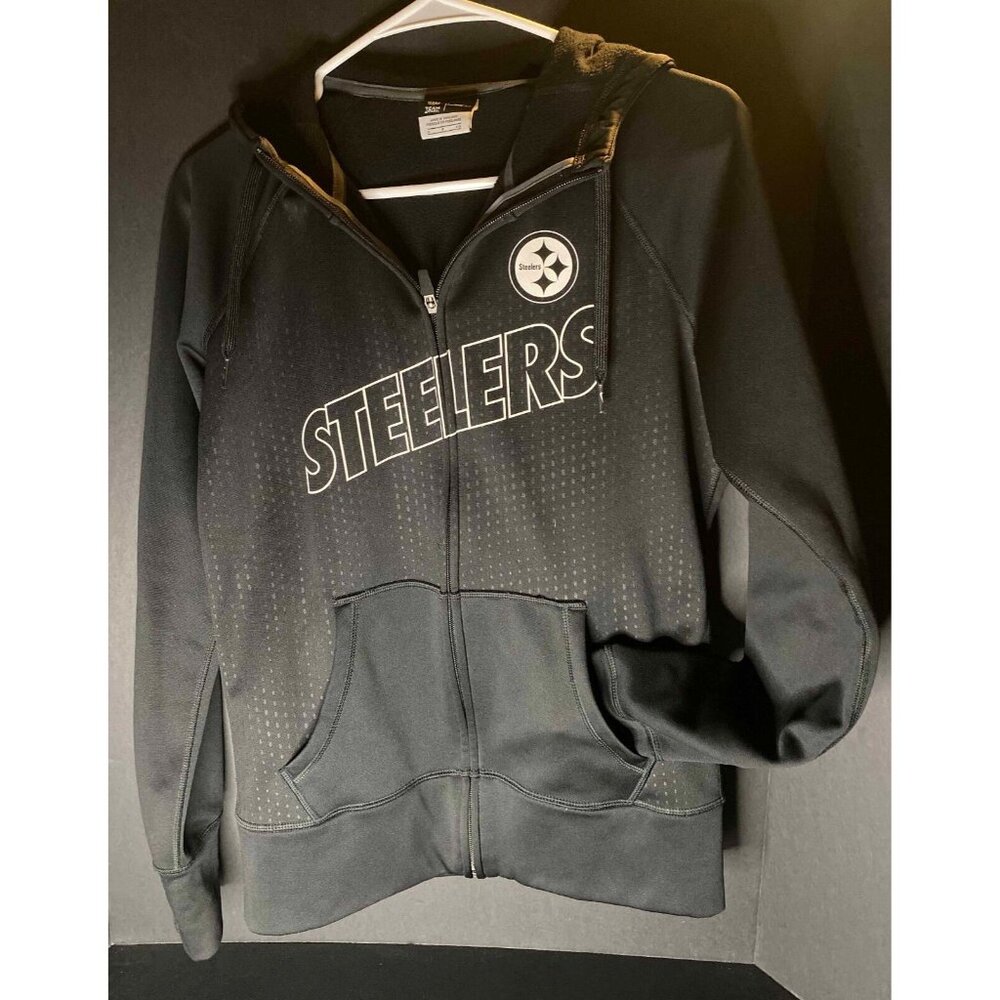 Nike NFL Team Apparel Therma Fit Pittsburgh Steelers Full Zip Hoodie Mens S